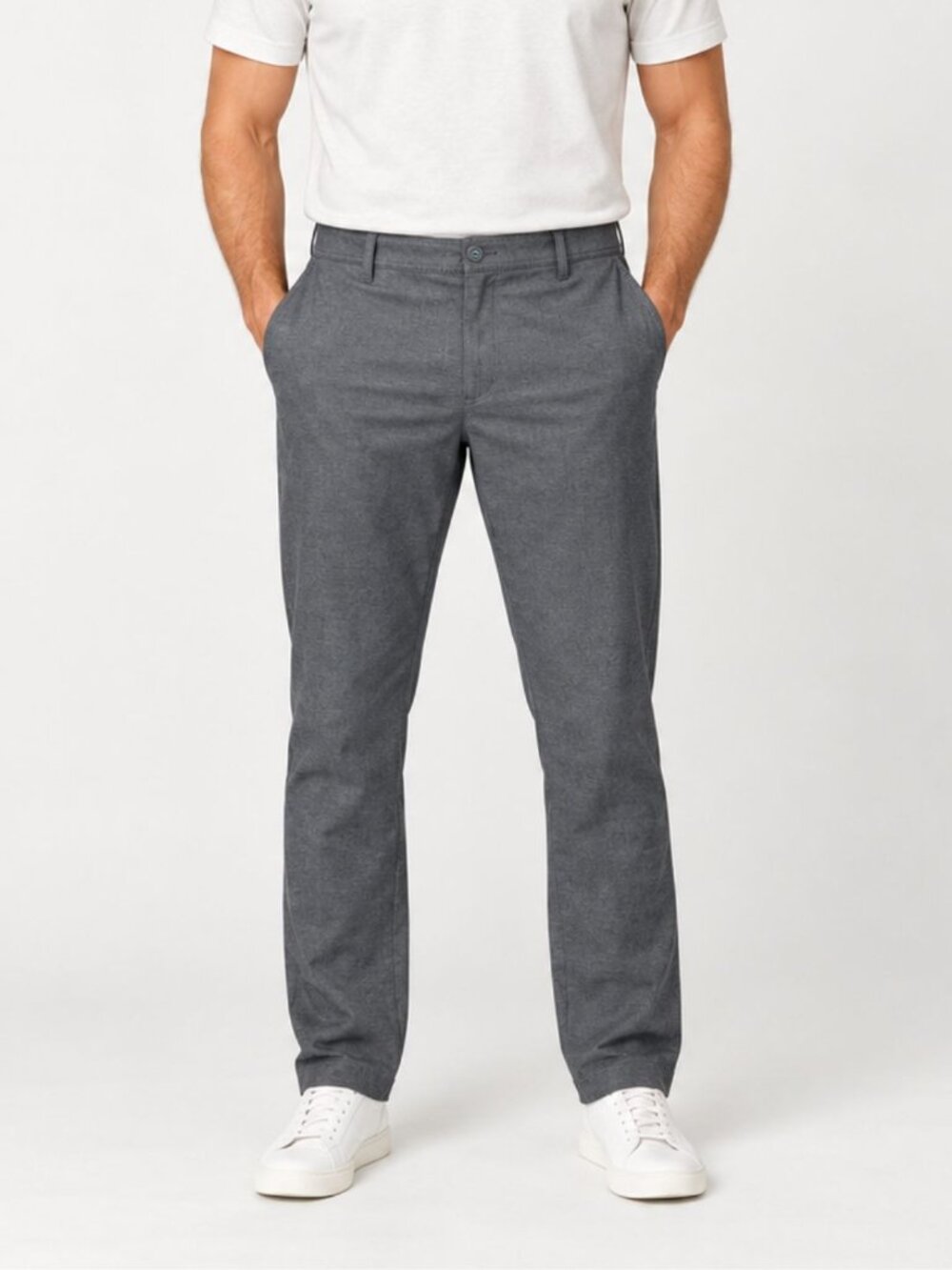 Linksoul Mens Chino Boardwalker Pant Gray Stretch Lightweight Size 38